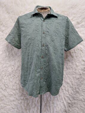 Robert Graham Grafton Gray Cotton Classic Fit Floral Embroidered Shirt